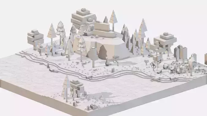 mountain landscape river