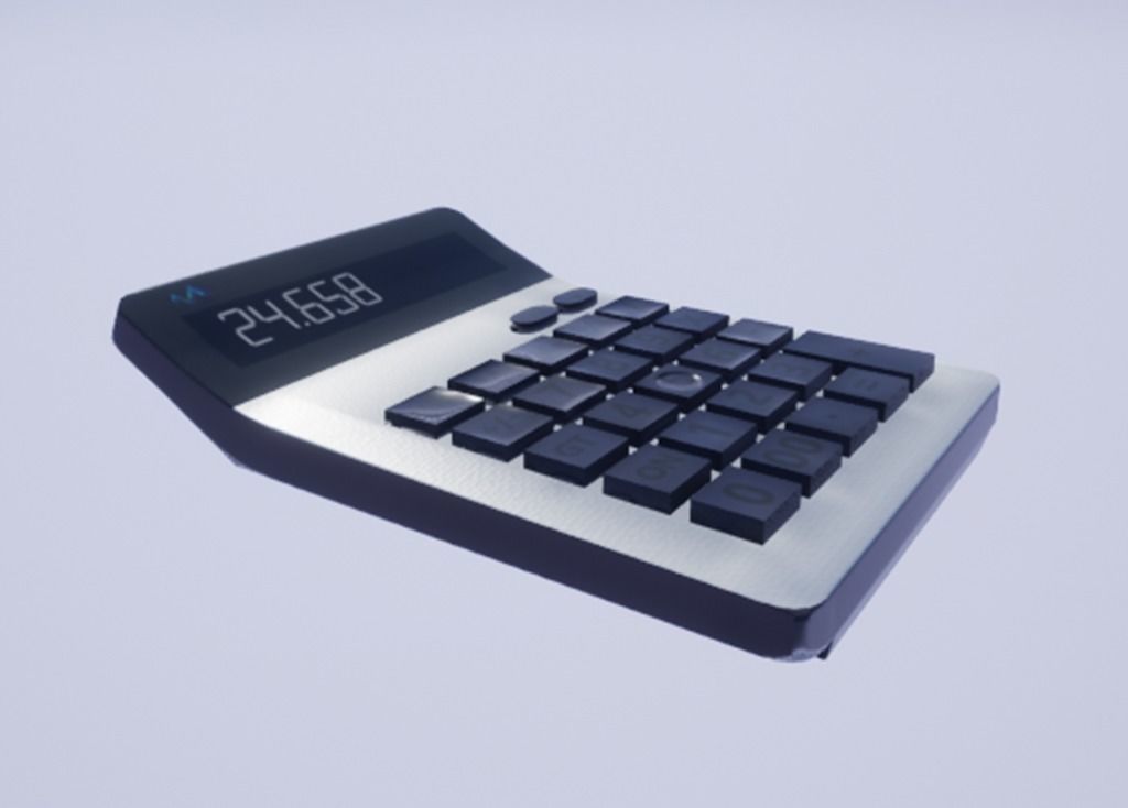 Calculator 3dmodell Low-poly 3D model_2