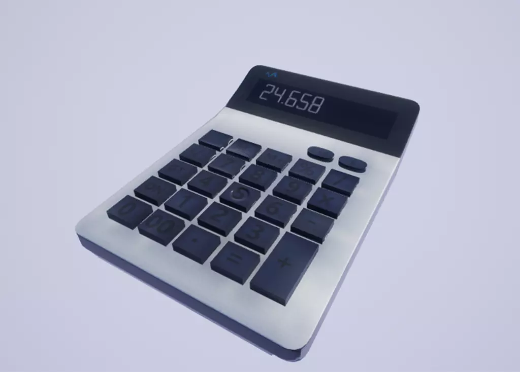 Calculator 3dmodell Low-poly 3D model_0