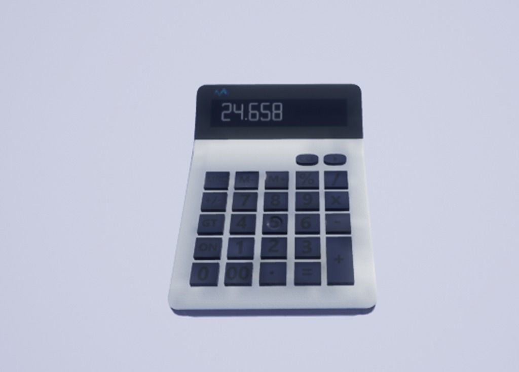 Calculator 3dmodell Low-poly 3D model_1
