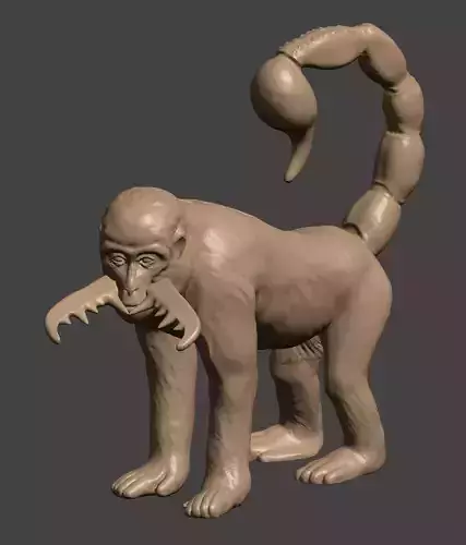 3D Printable Mutant Scorpion Monkey 3D print model