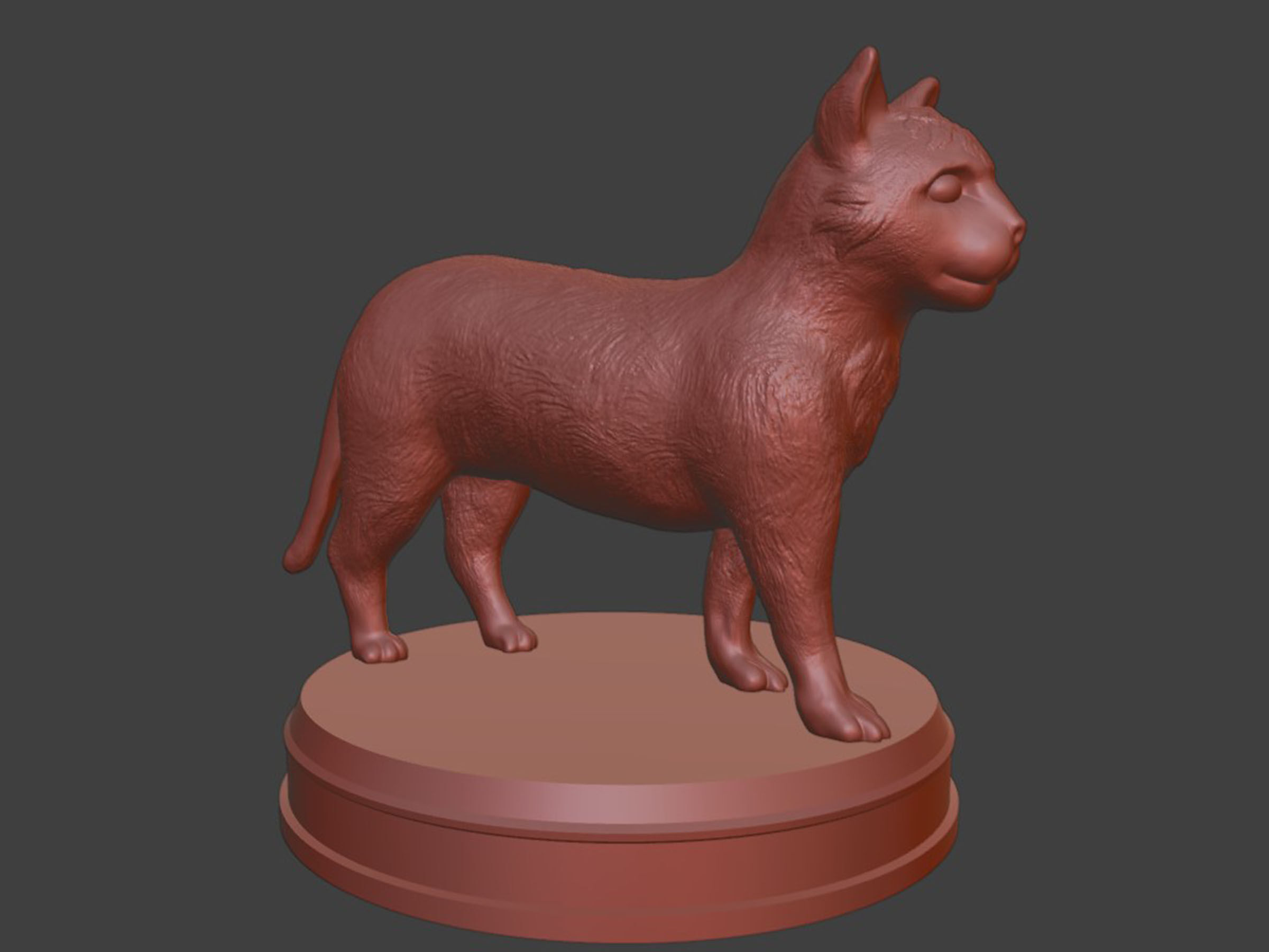 Silver Cat 3D print model_6