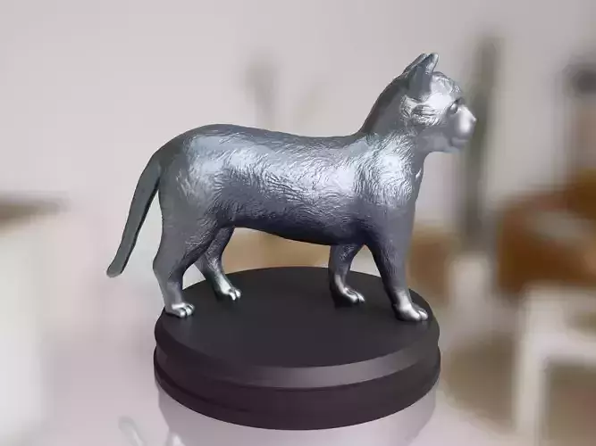Silver Cat 3D print model