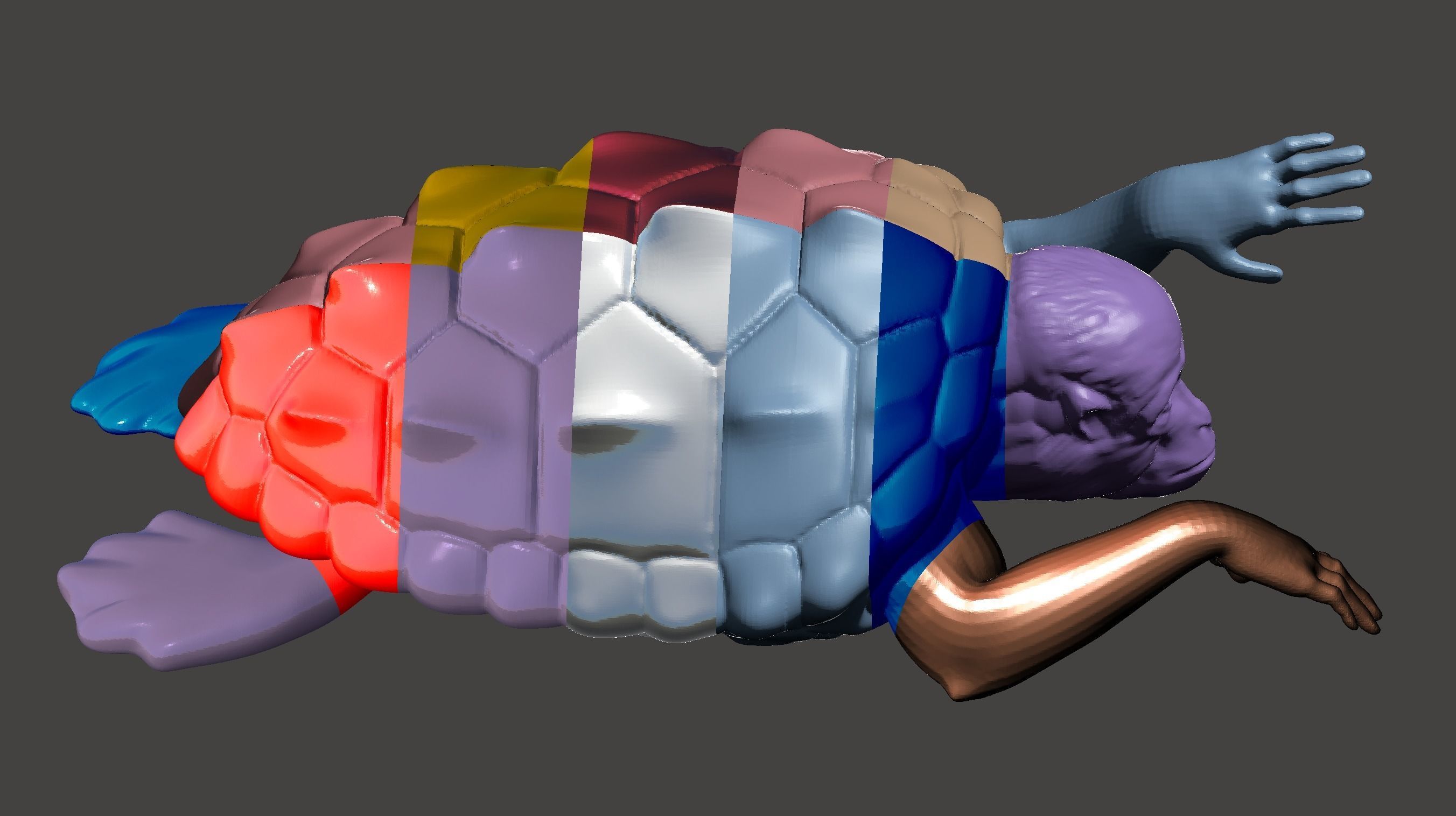 3D Printable Mutant Turtle Monkey 3D print model_6