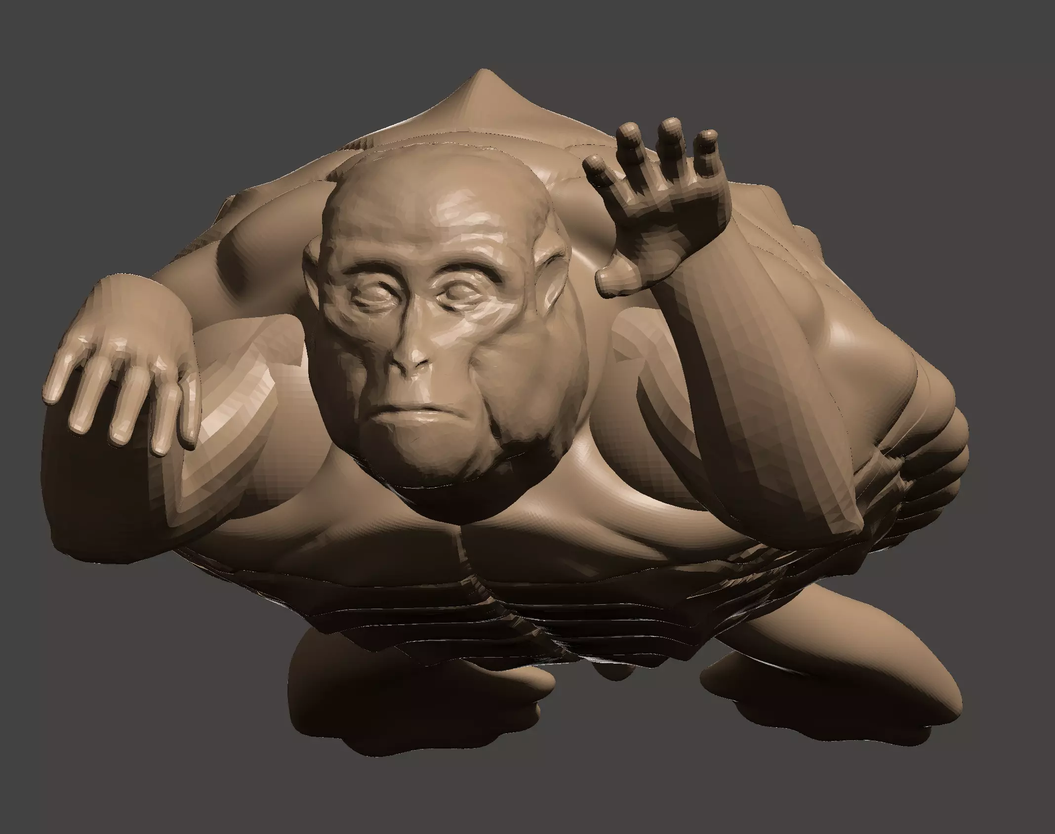 3D Printable Mutant Turtle Monkey 3D print model_0