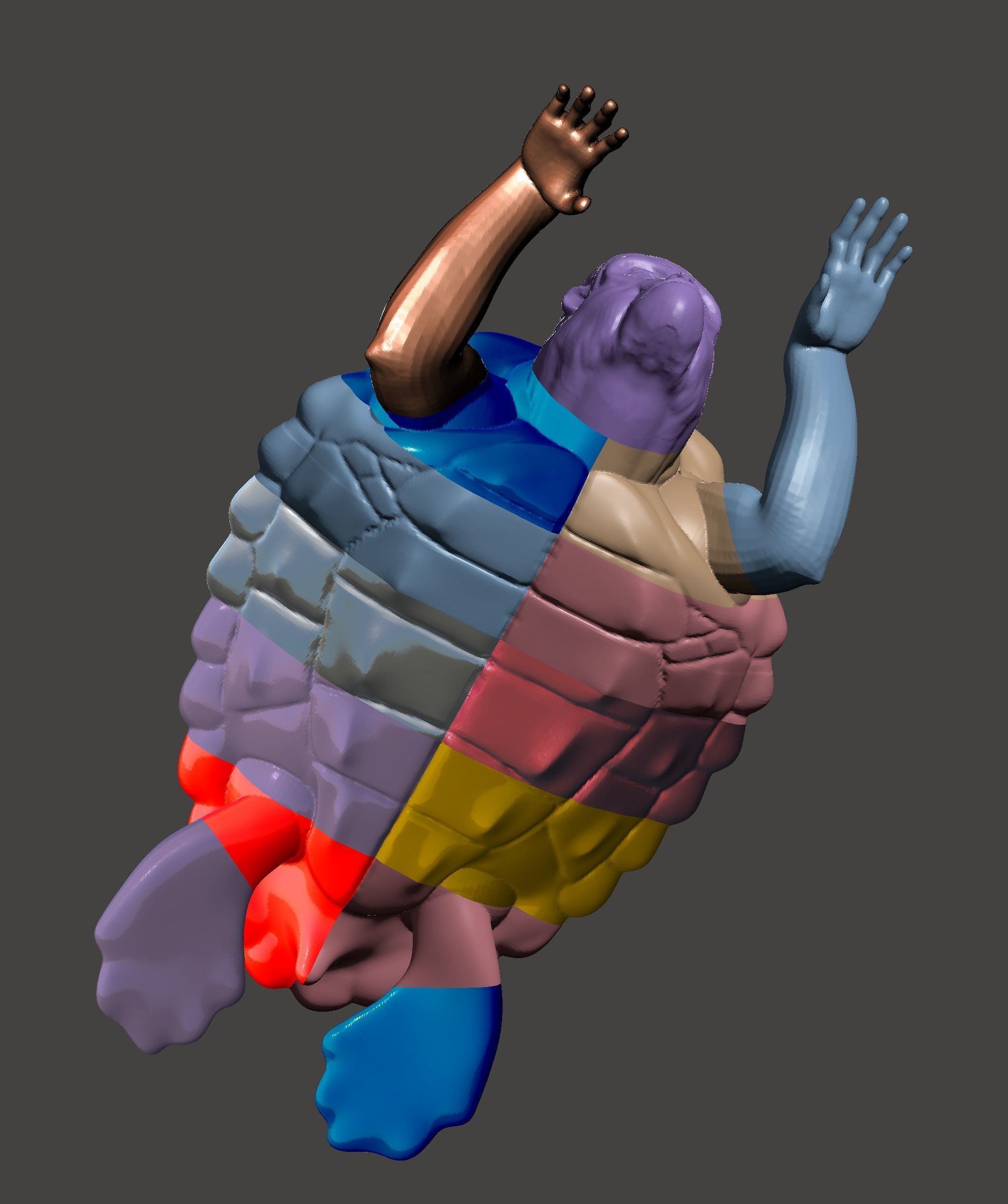 3D Printable Mutant Turtle Monkey 3D print model_4