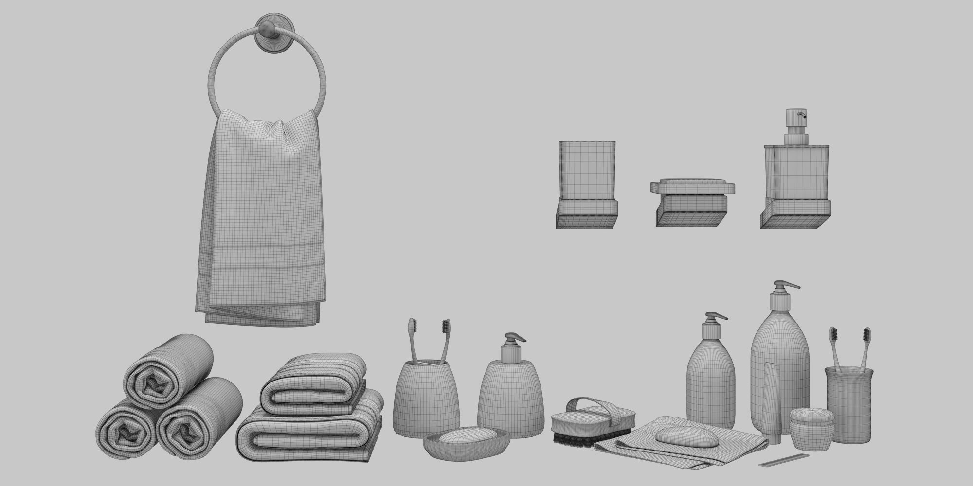 Decorative bathroom set 36 3D model_7