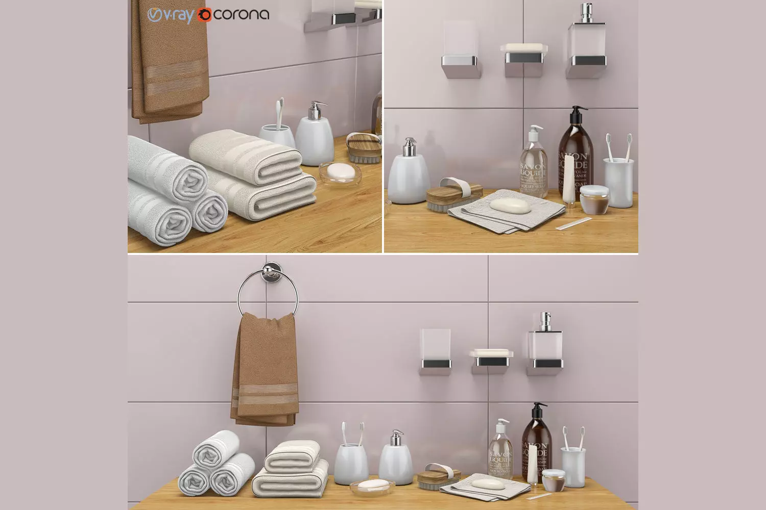 Decorative bathroom set 36 3D model_0