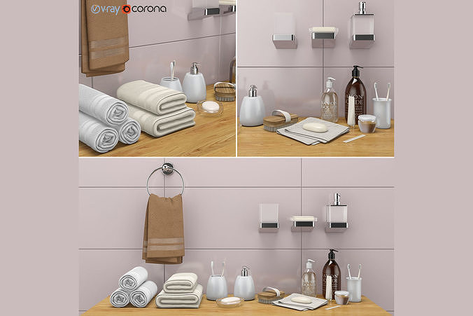 Decorative bathroom set 36 3D model