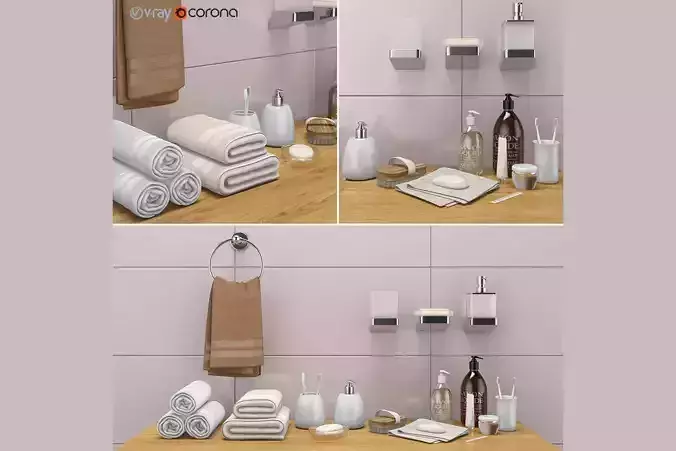Decorative bathroom set 36 3D model