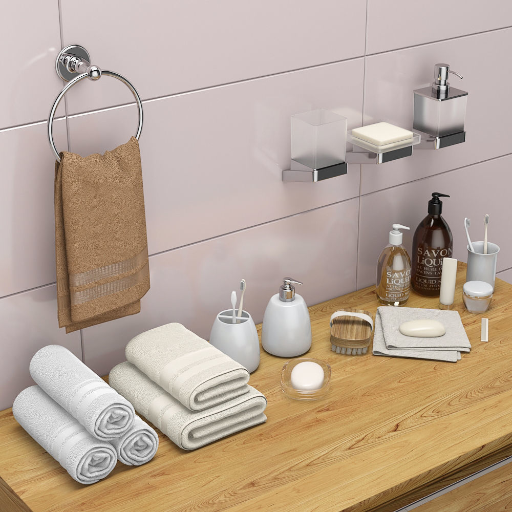 Decorative bathroom set 36 3D model_4