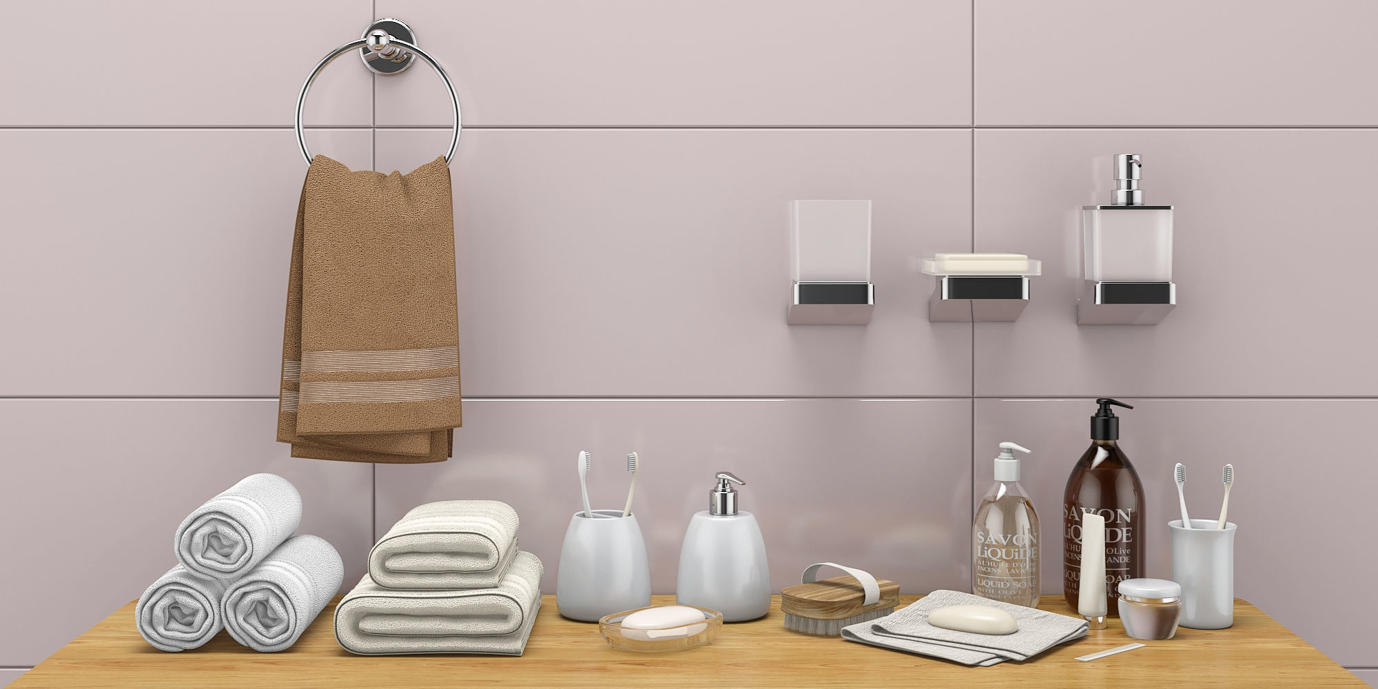 Decorative bathroom set 36 3D model_2