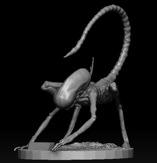 Neoburster Alien Covenant statue 3D model_2
