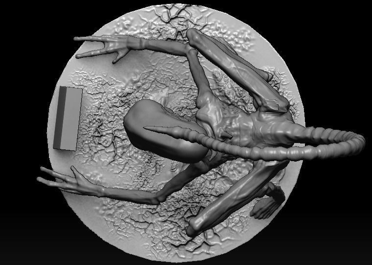 Neoburster Alien Covenant statue 3D model_7