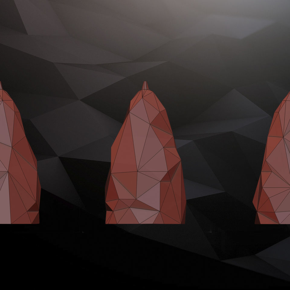 Iceberg and Magma rock Pendant Lights 3D print model_12