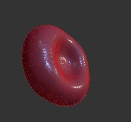 Normal Red blood Cell Low-poly 3D model_3