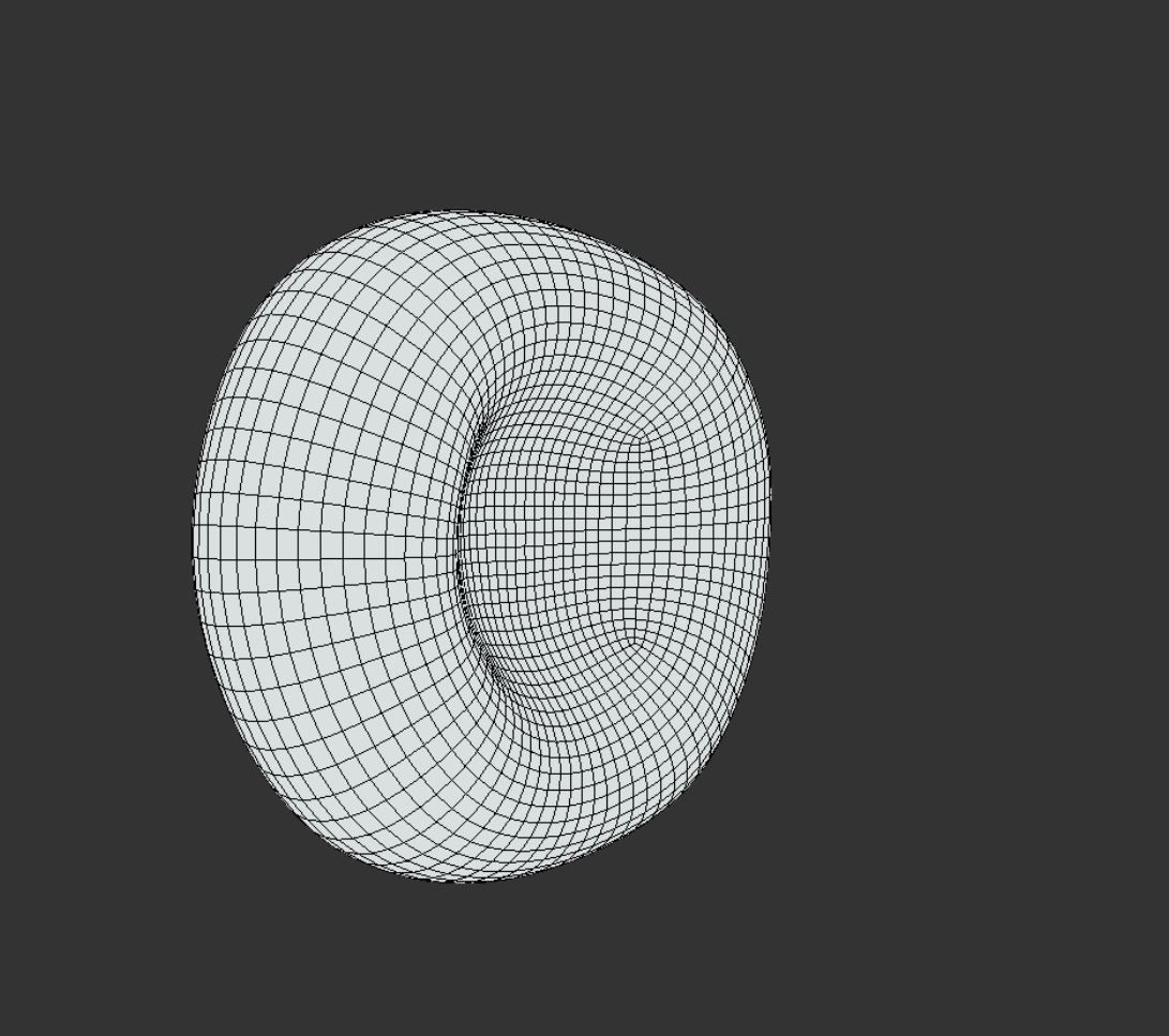 Normal Red blood Cell Low-poly 3D model_5