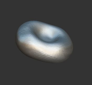 Normal Red blood Cell Low-poly 3D model_6