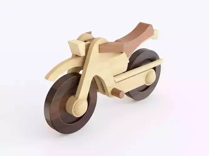Wooden toy bike