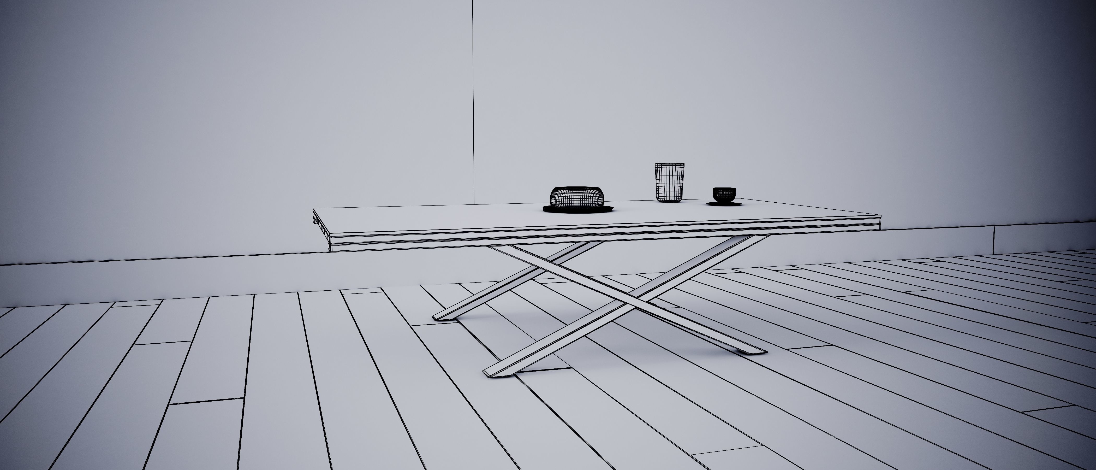 Table - Living Room Furniture 04 3D model_4