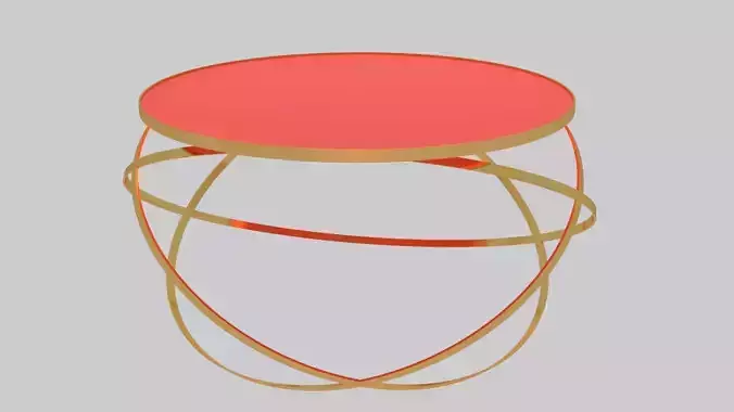 Modern Coffee Table Furniture Low-poly 3D model