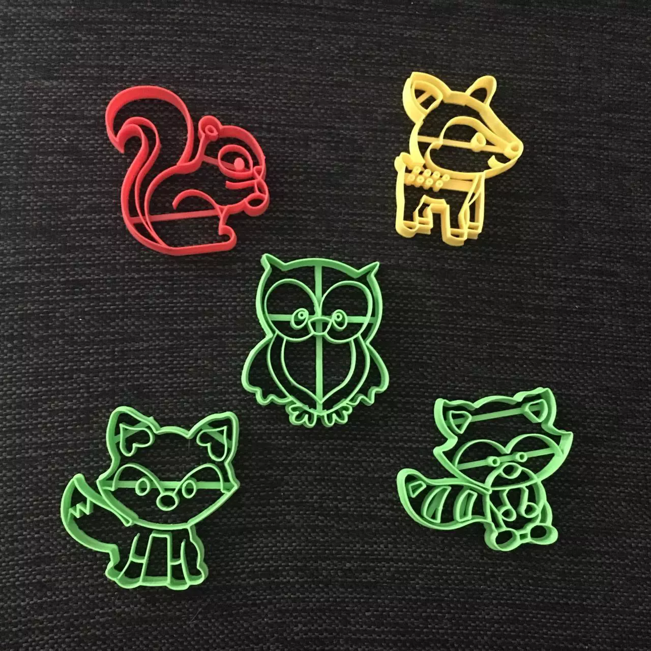 Woods Animals pack x5 Cookie Cutter 3D print model_0