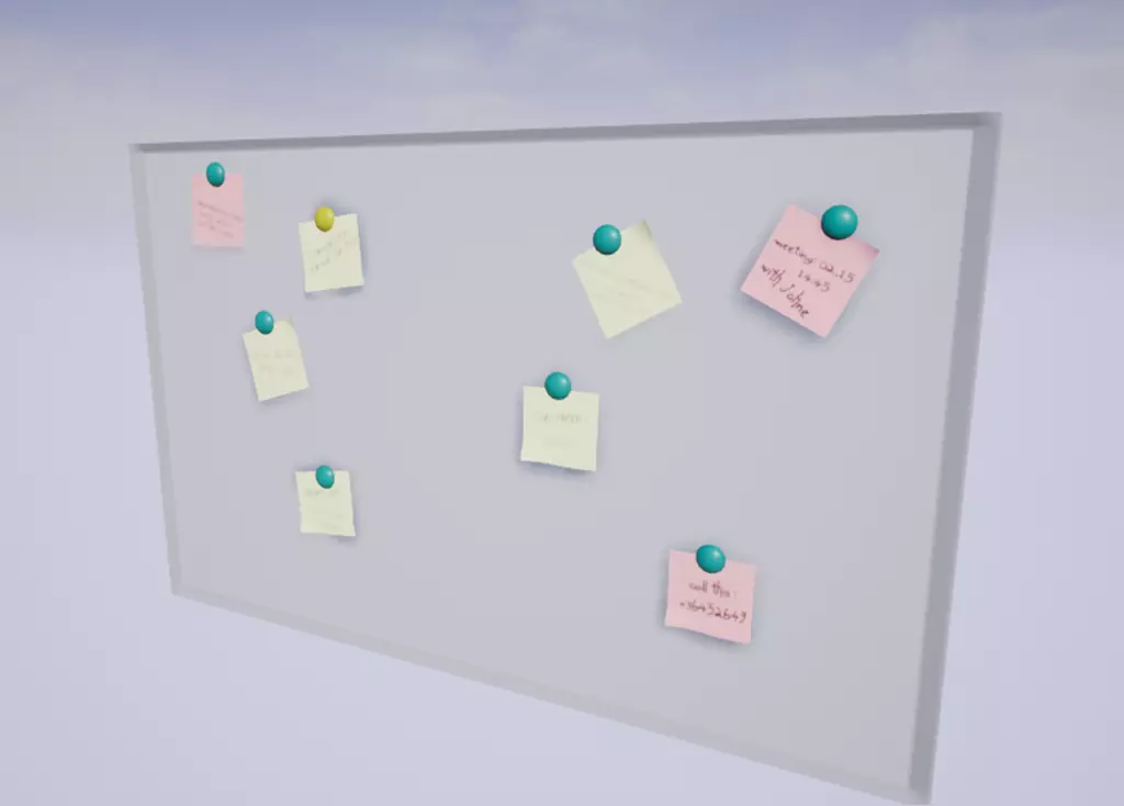 Post-It Border Low-poly 3D model_0