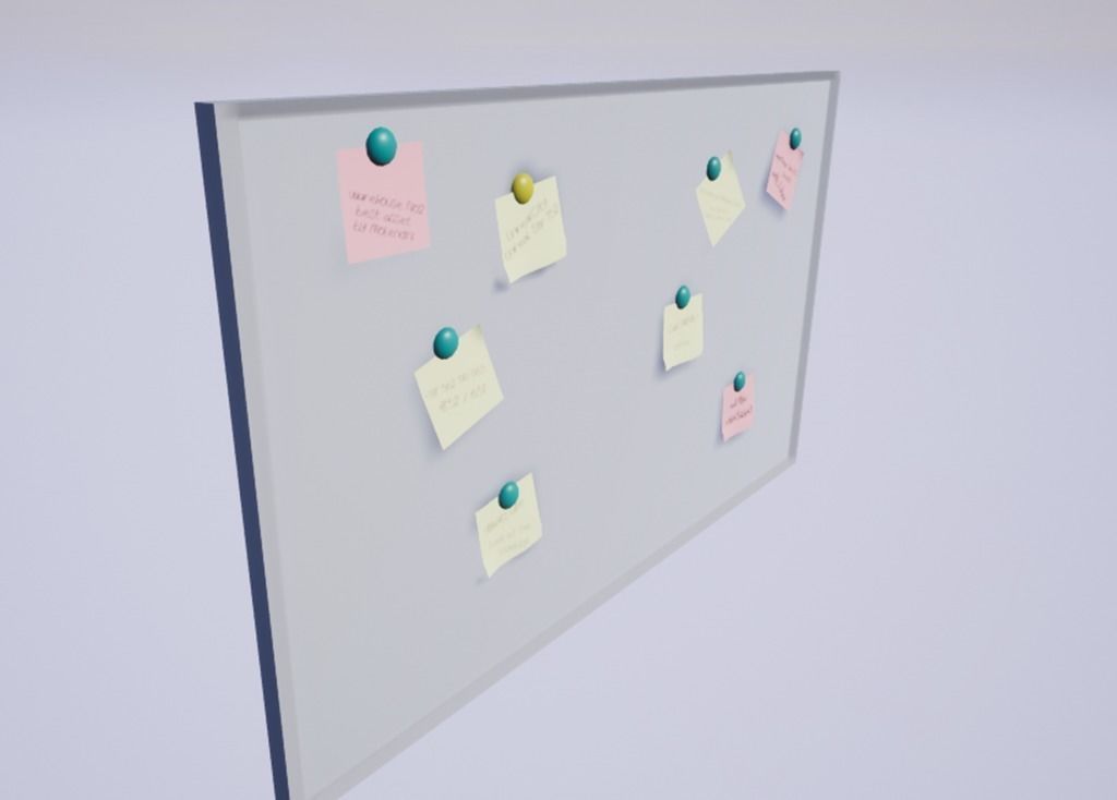 Post-It Border Low-poly 3D model_2