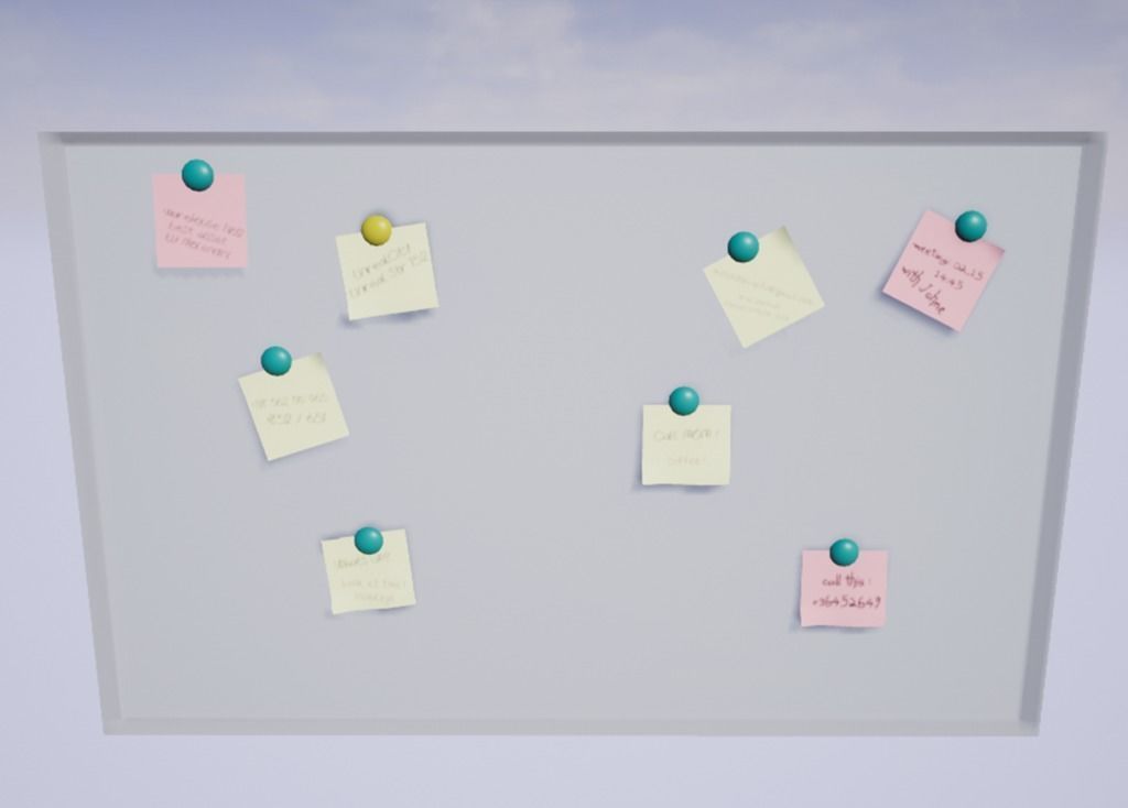 Post-It Border Low-poly 3D model_1