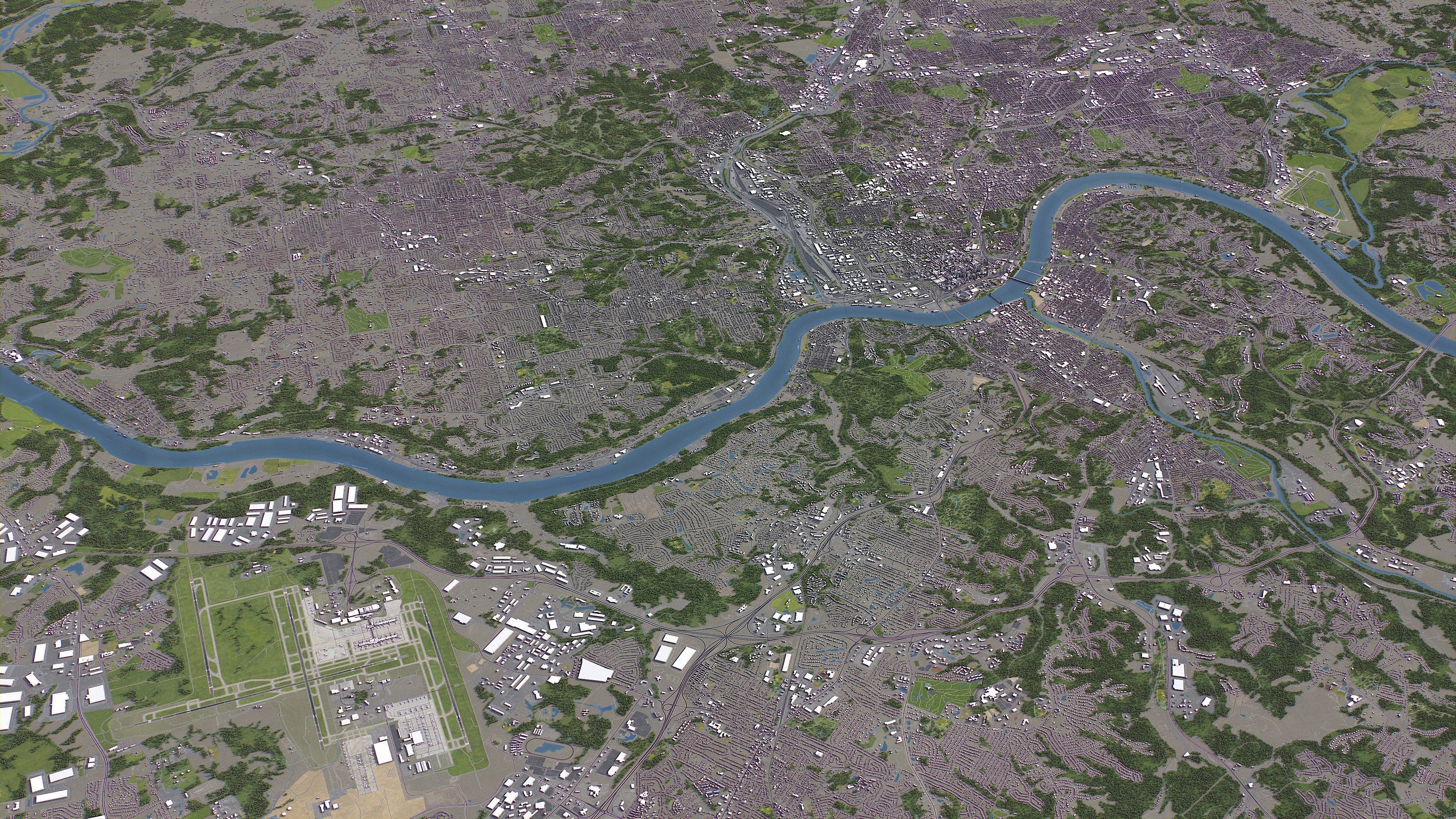 Cincinnati - 3D City Model Low-poly 3D model_18
