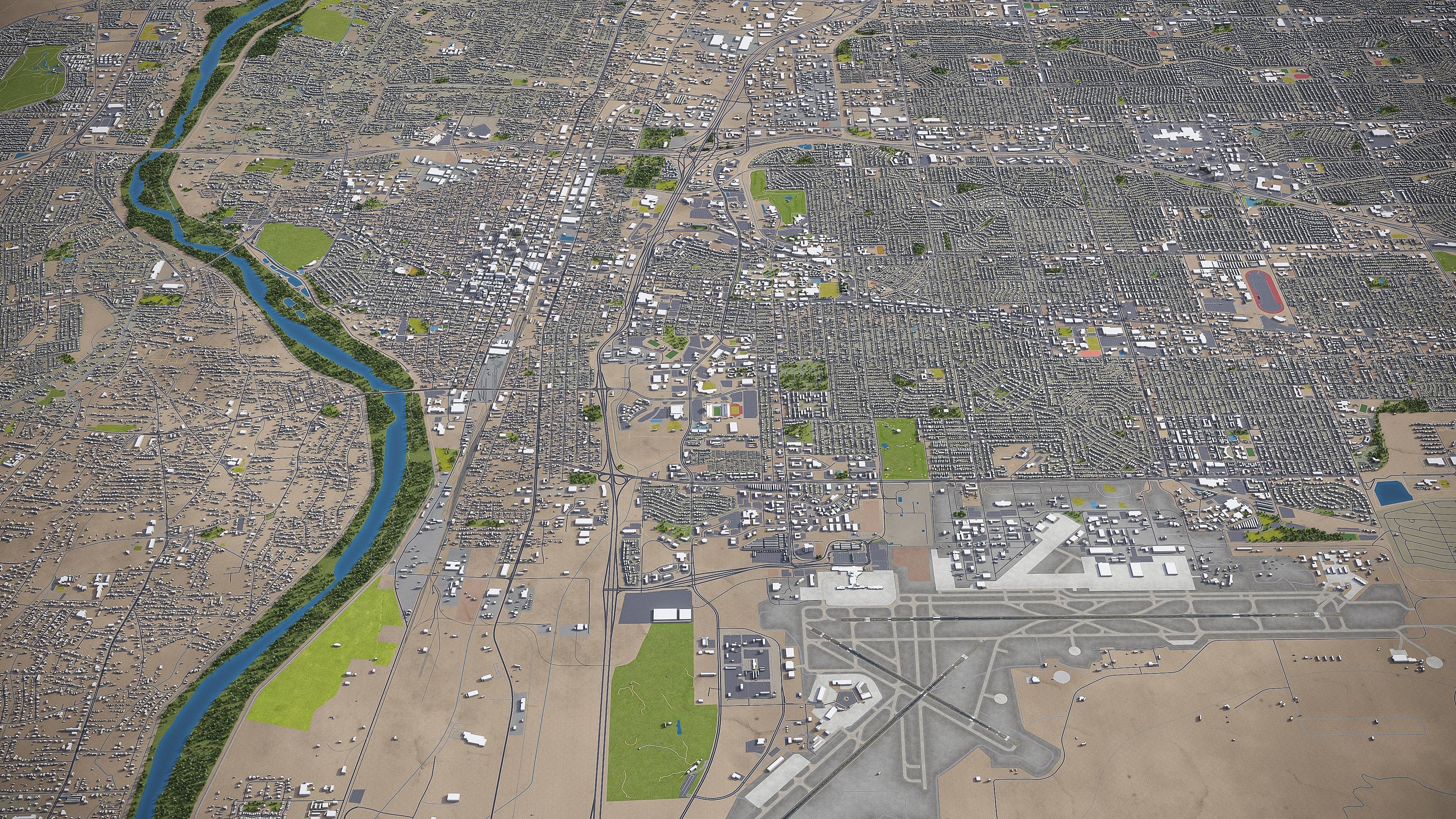 Albuquerque Low-poly 3D model_17