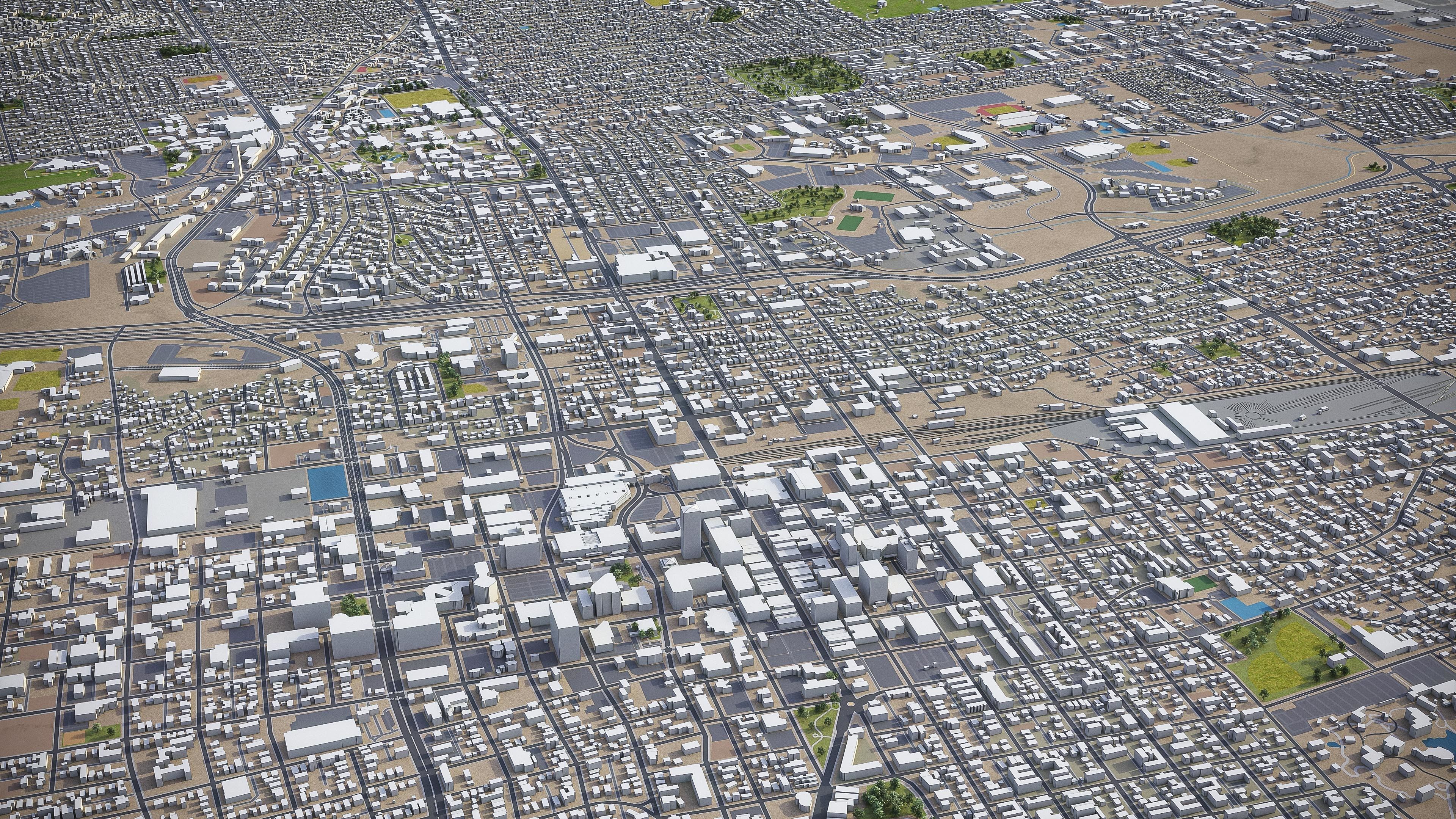 Albuquerque Low-poly 3D model_5