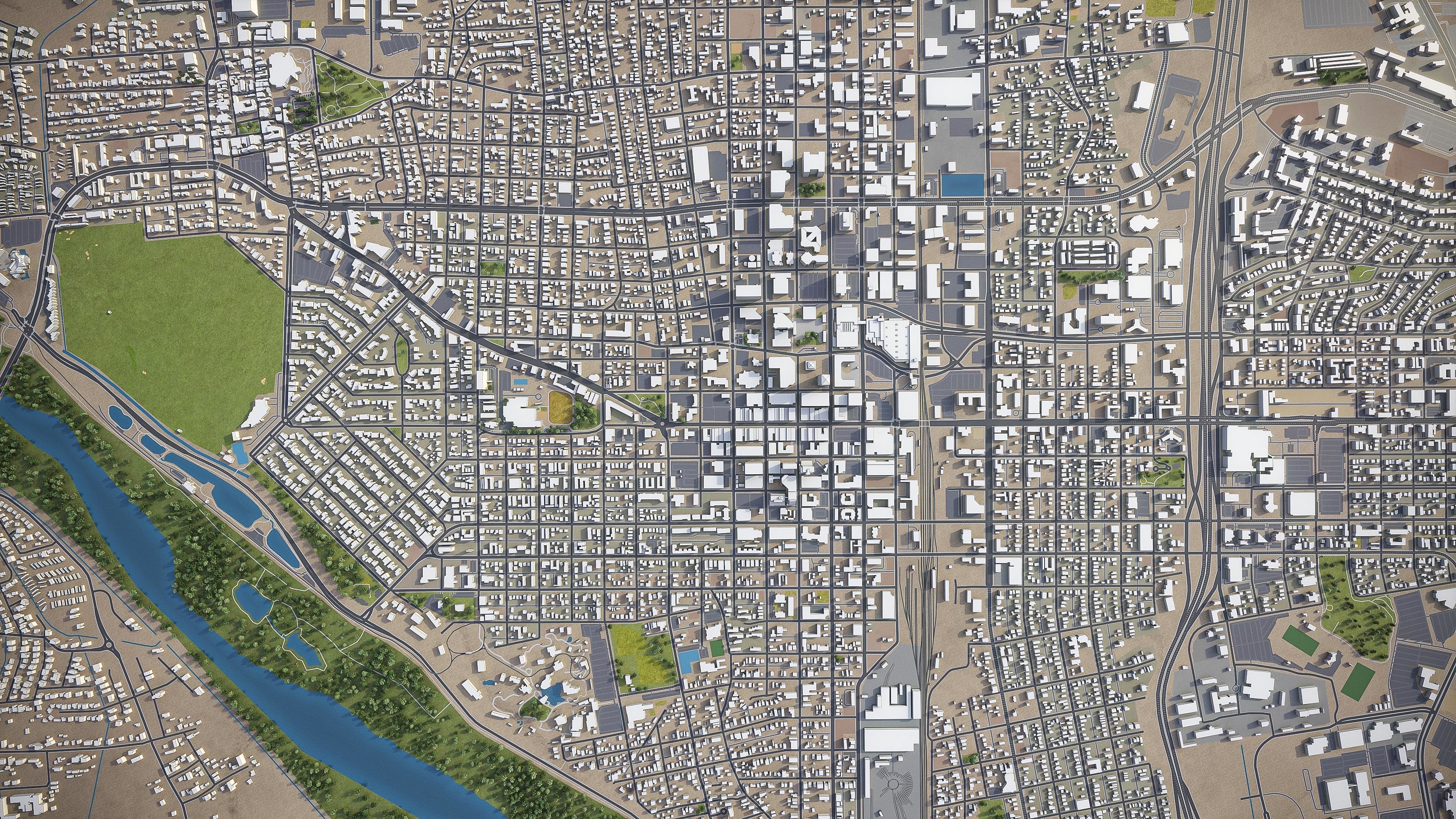 Albuquerque Low-poly 3D model_12