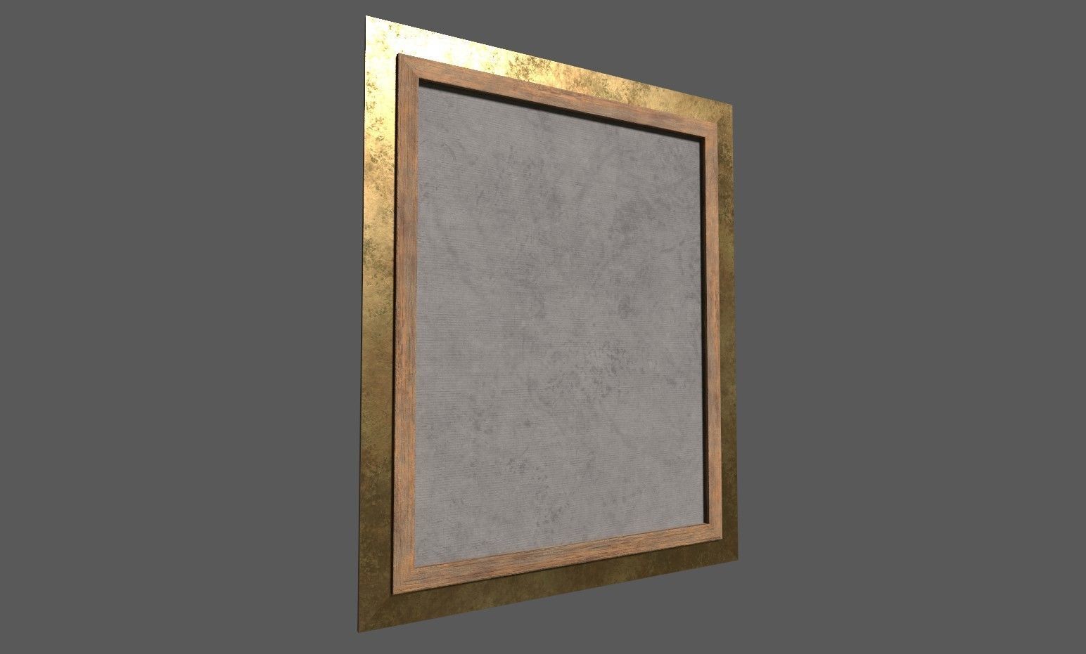Bronze Frame with Stretcher and Van Gogh Oil Painting Low-poly 3D model_4