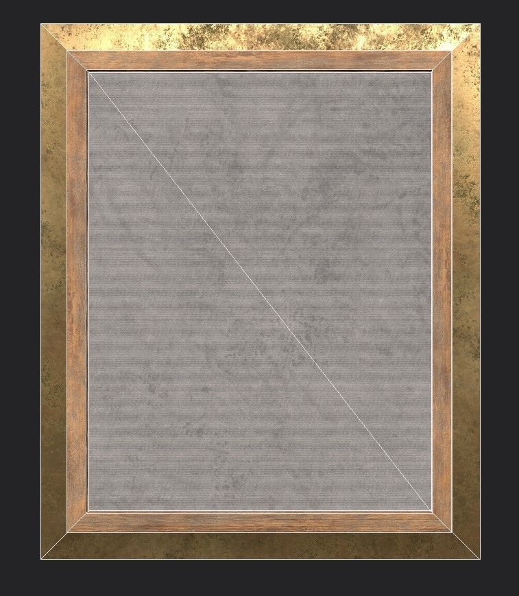 Bronze Frame with Stretcher and Van Gogh Oil Painting Low-poly 3D model_6
