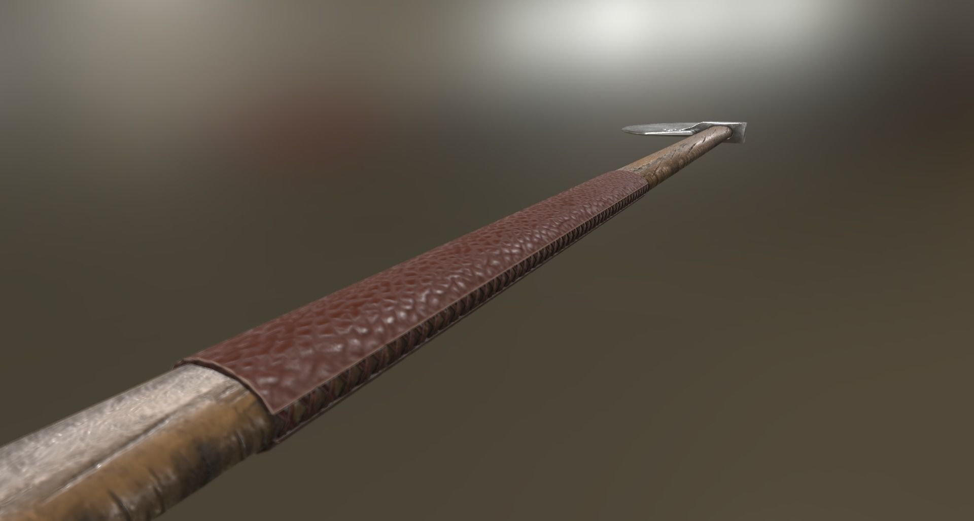 Barbarian Poleaxe Low-poly 3D model_6