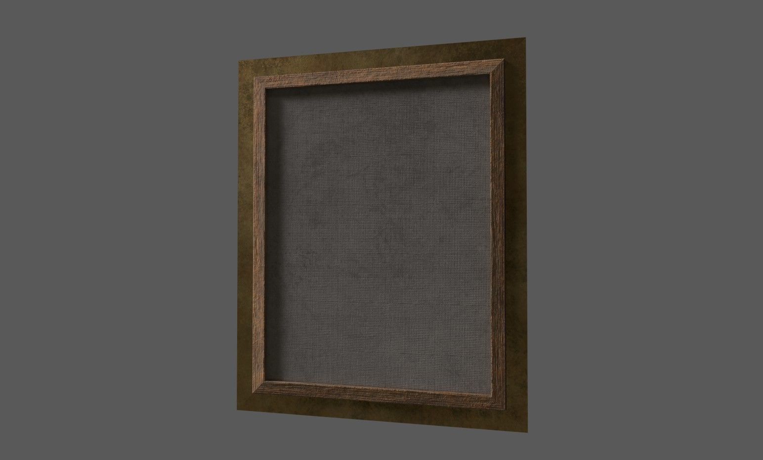 Bronze Frame with Stretcher and Van Gogh Oil Painting Low-poly 3D model_5