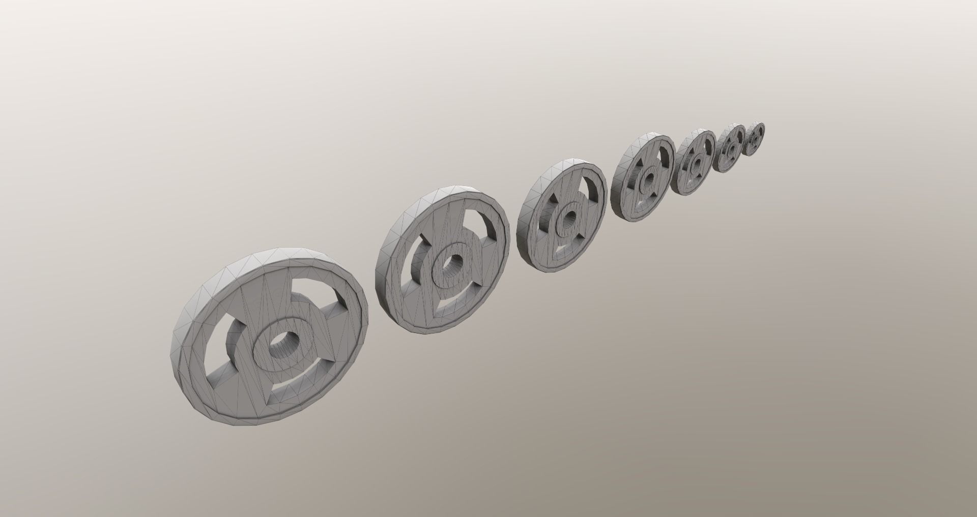 Low-Poly Fitness-Gym Pack Low-poly 3D model_53