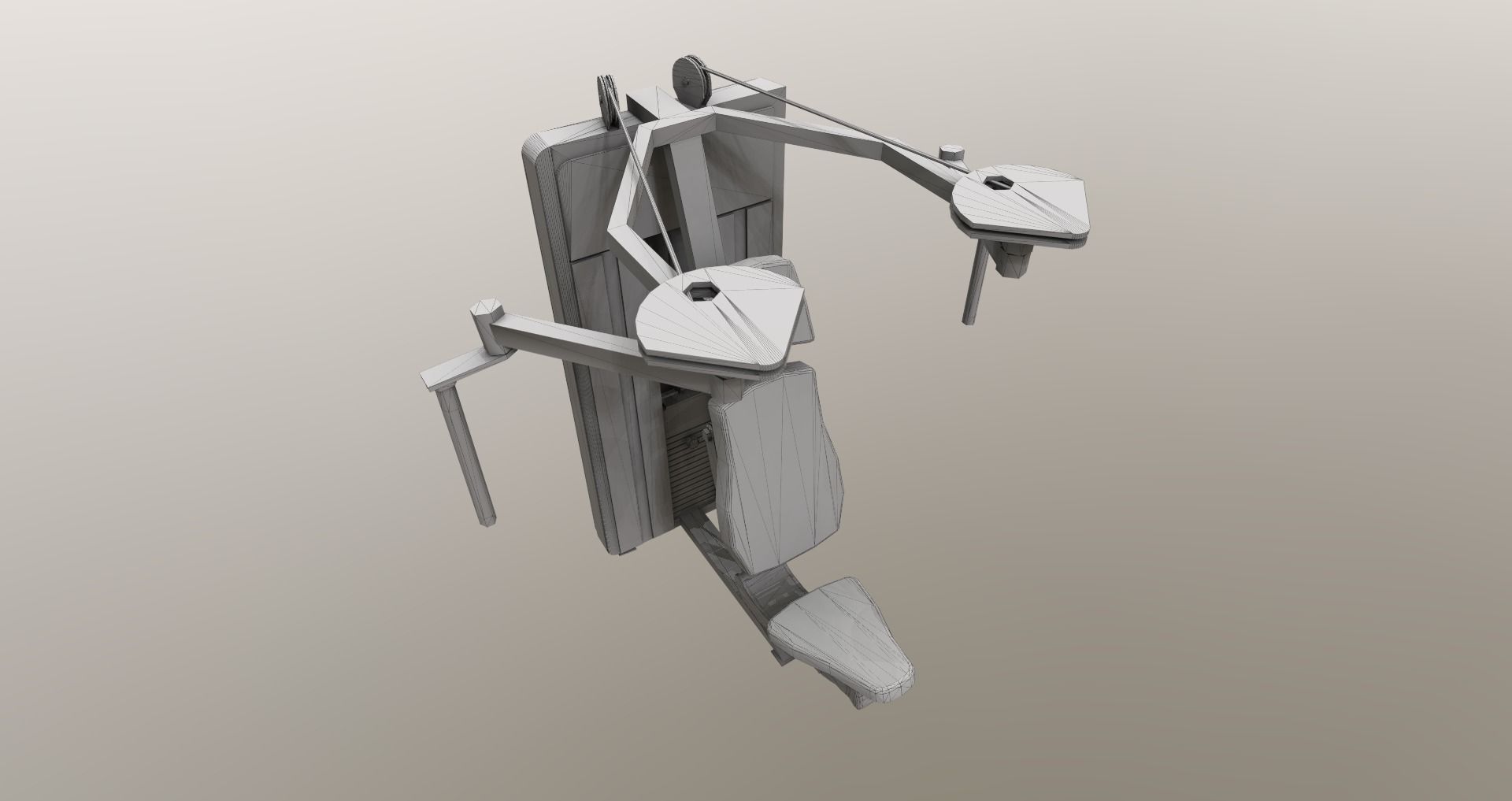 Low-Poly Fitness-Gym Pack Low-poly 3D model_9