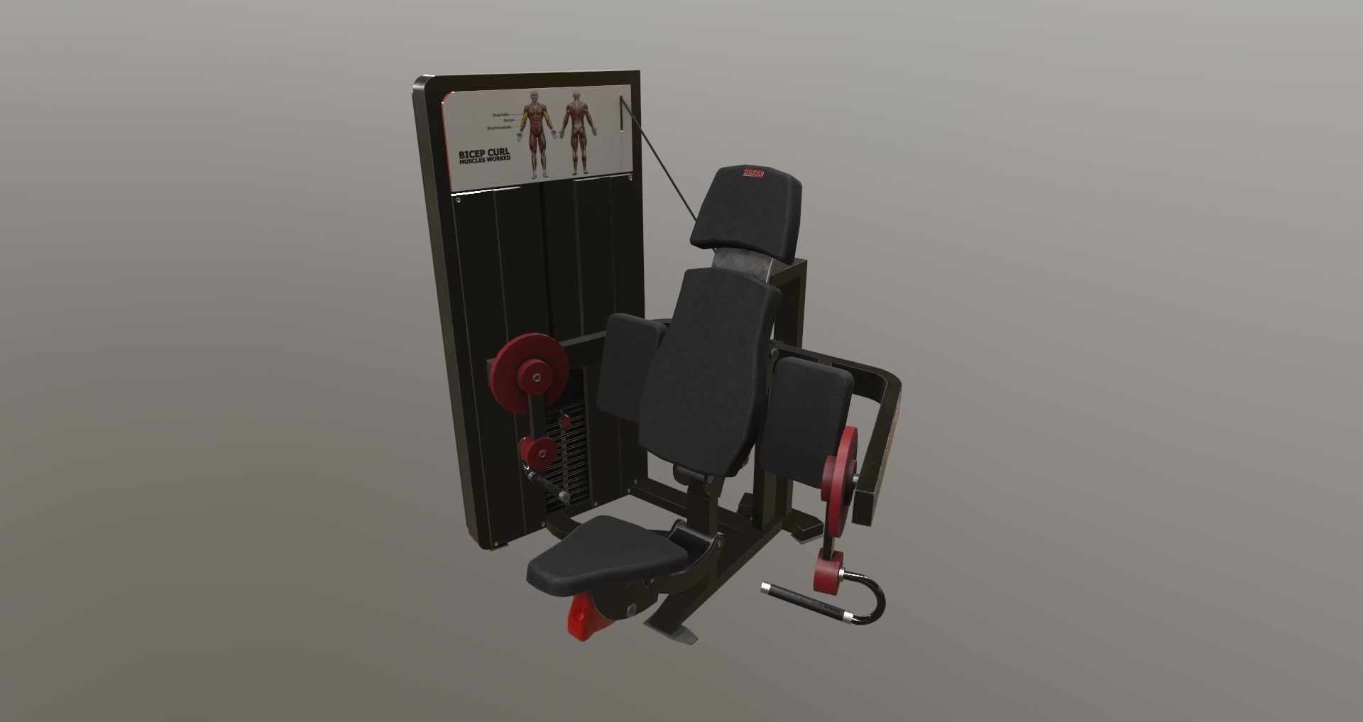 Low-Poly Fitness-Gym Pack Low-poly 3D model_4
