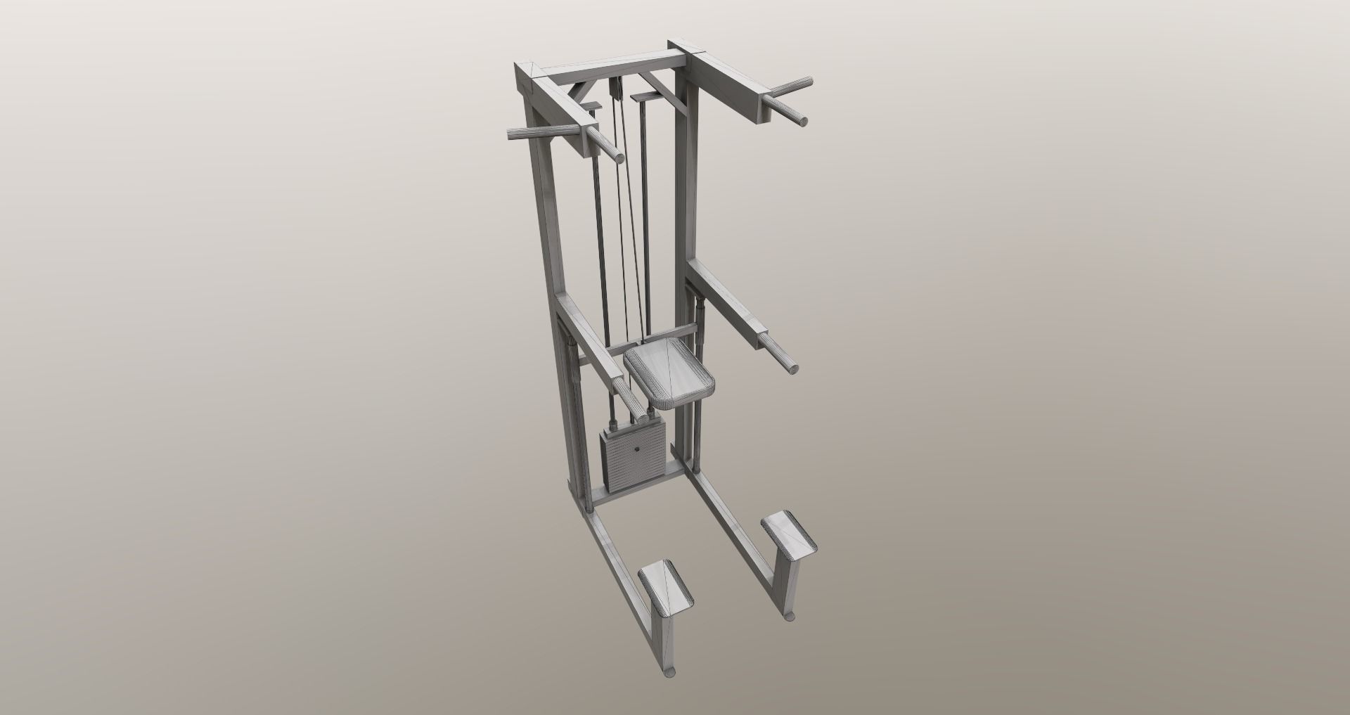 Low-Poly Fitness-Gym Pack Low-poly 3D model_25