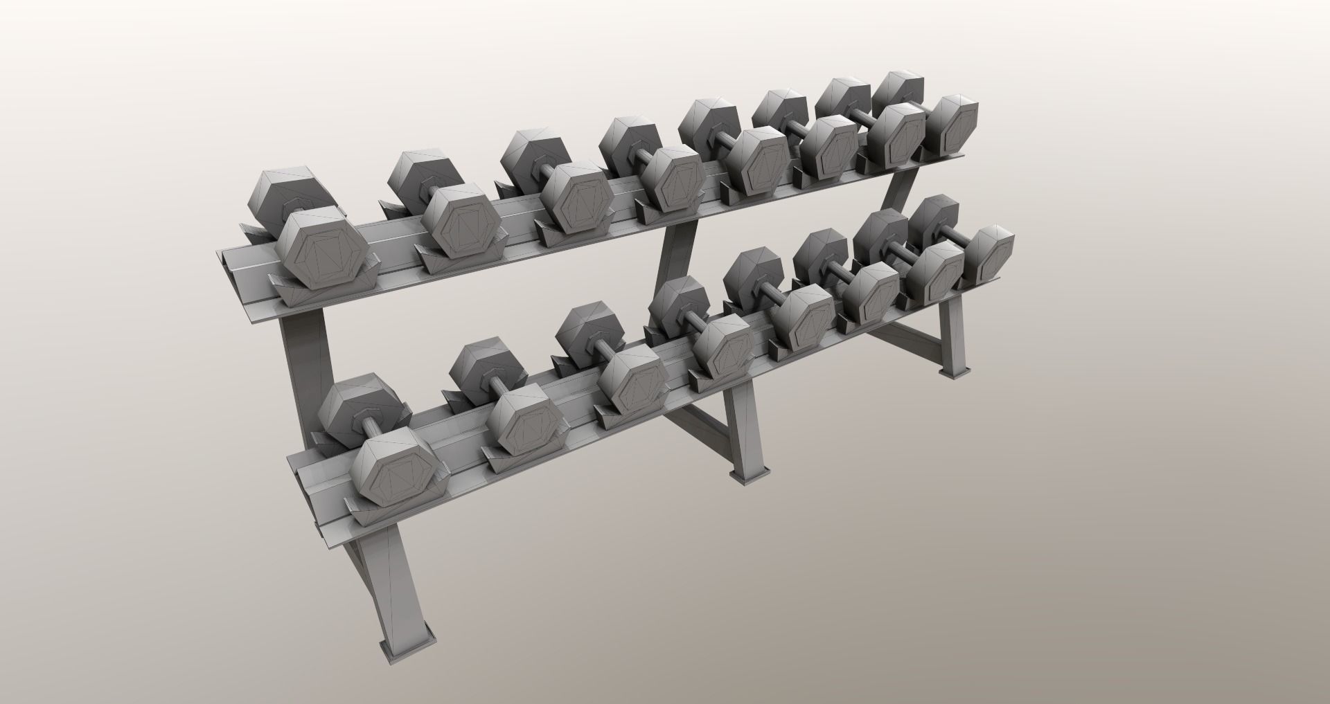 Low-Poly Fitness-Gym Pack Low-poly 3D model_29
