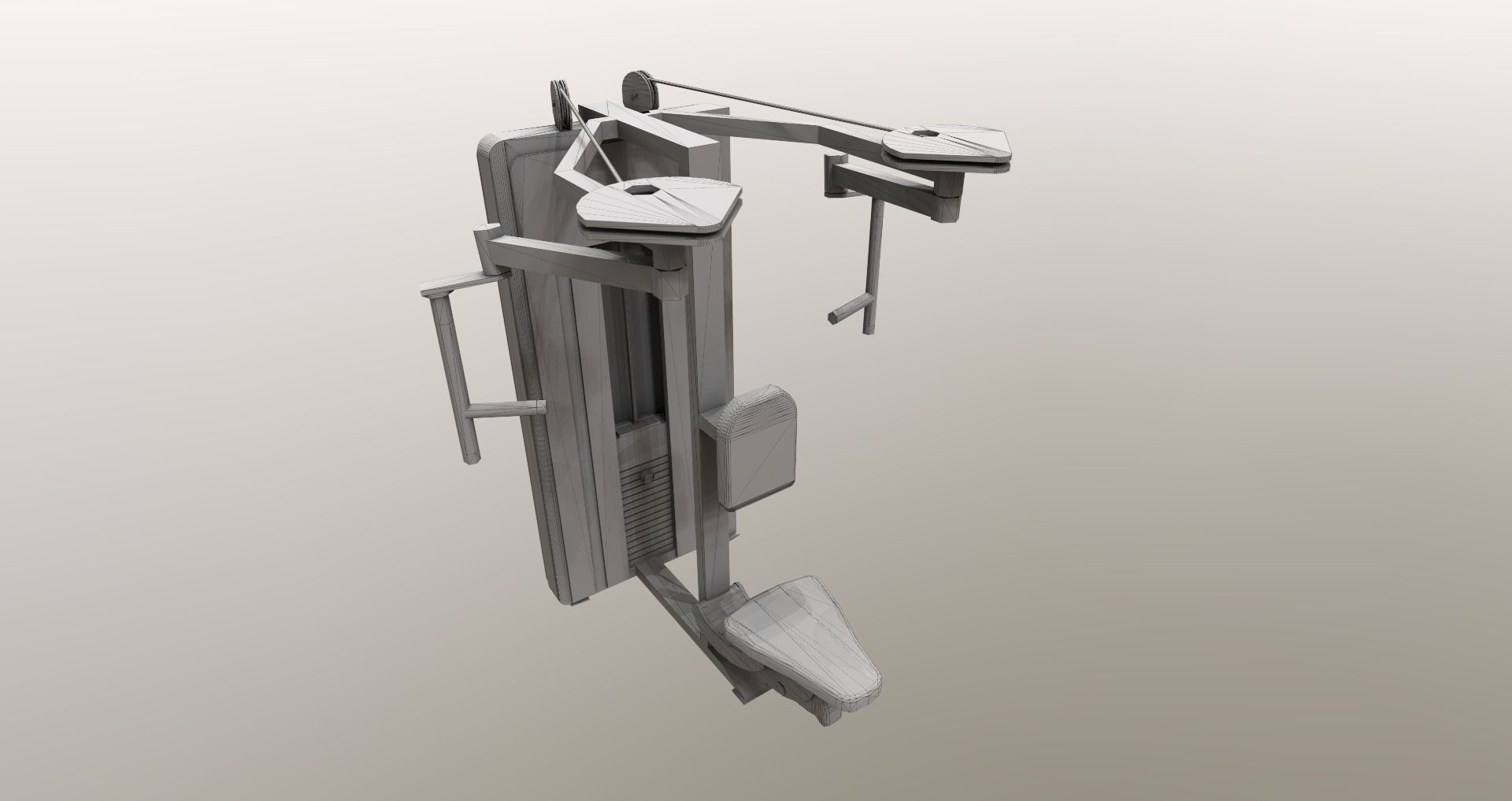 Low-Poly Fitness-Gym Pack Low-poly 3D model_11