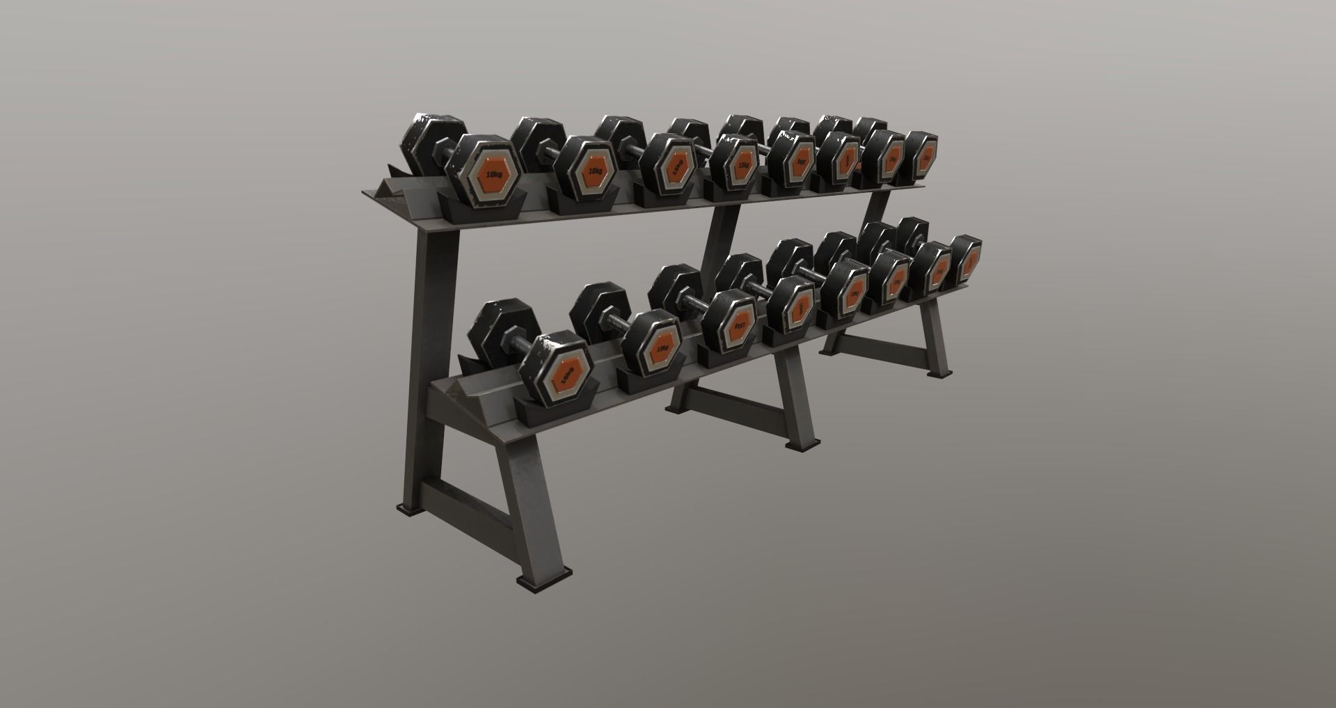 Low-Poly Fitness-Gym Pack Low-poly 3D model_28