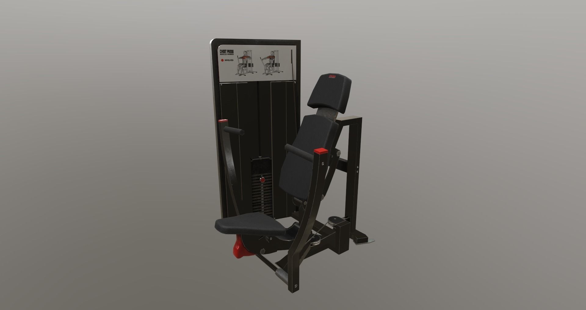 Low-Poly Fitness-Gym Pack Low-poly 3D model_16