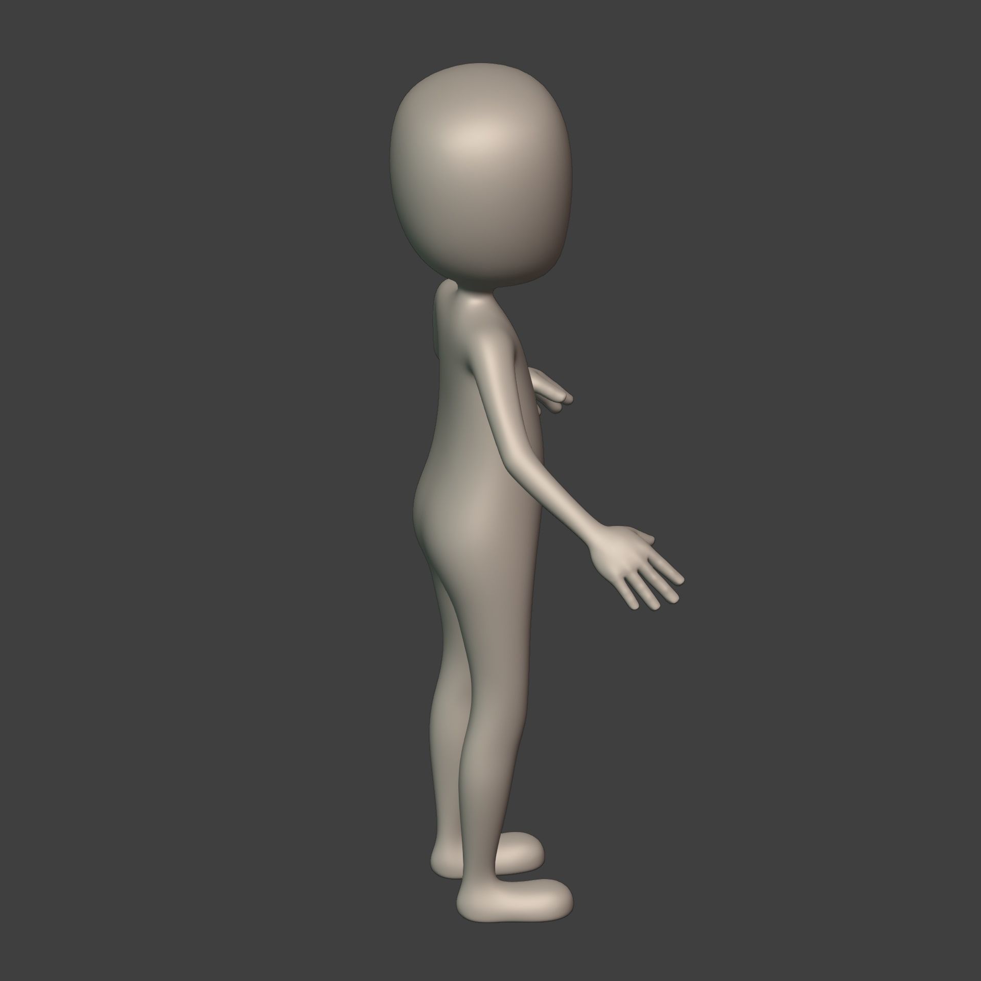 Cartoon Man - Stickman with High Quality IK and FK Rig Low-poly 3D model_18