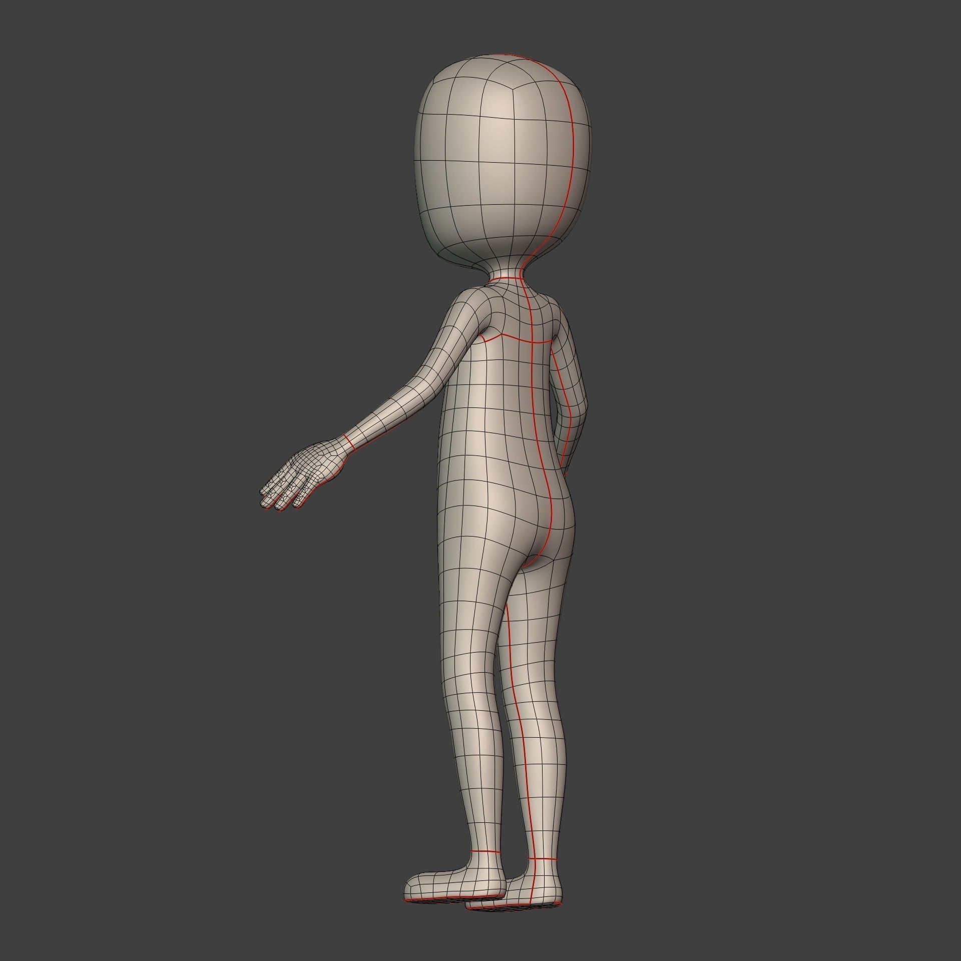 Cartoon Man - Stickman with High Quality IK and FK Rig Low-poly 3D model_25