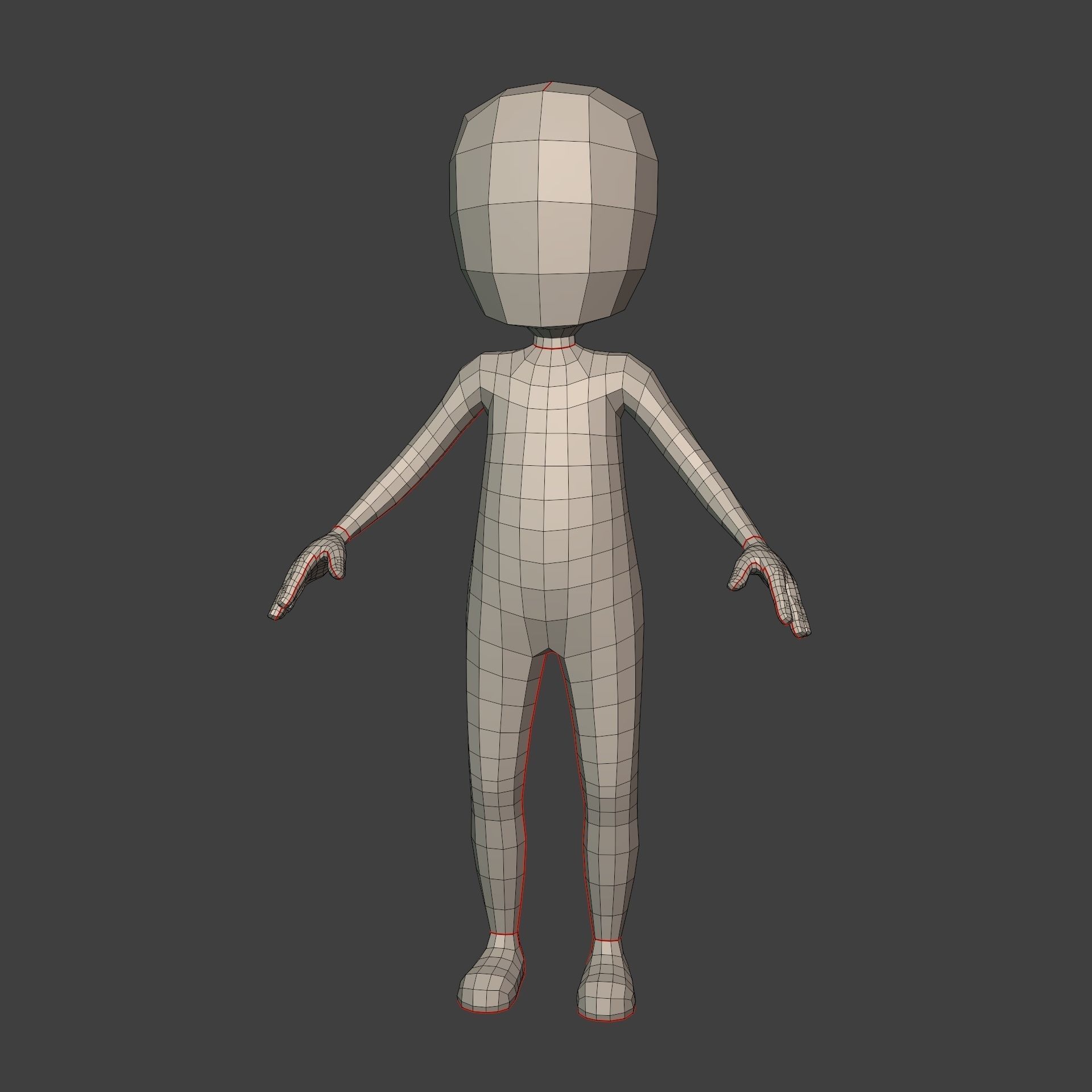 Cartoon Man - Stickman with High Quality IK and FK Rig Low-poly 3D model_8