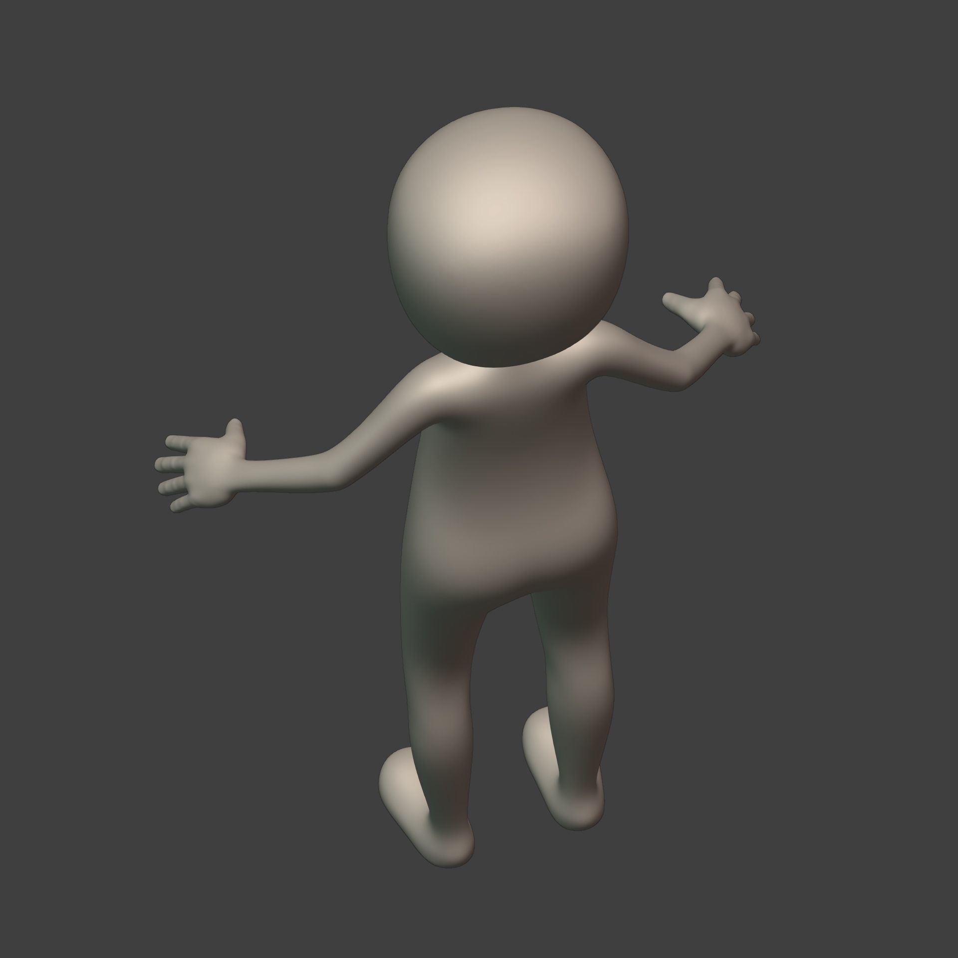 Cartoon Man - Stickman with High Quality IK and FK Rig Low-poly 3D model_22