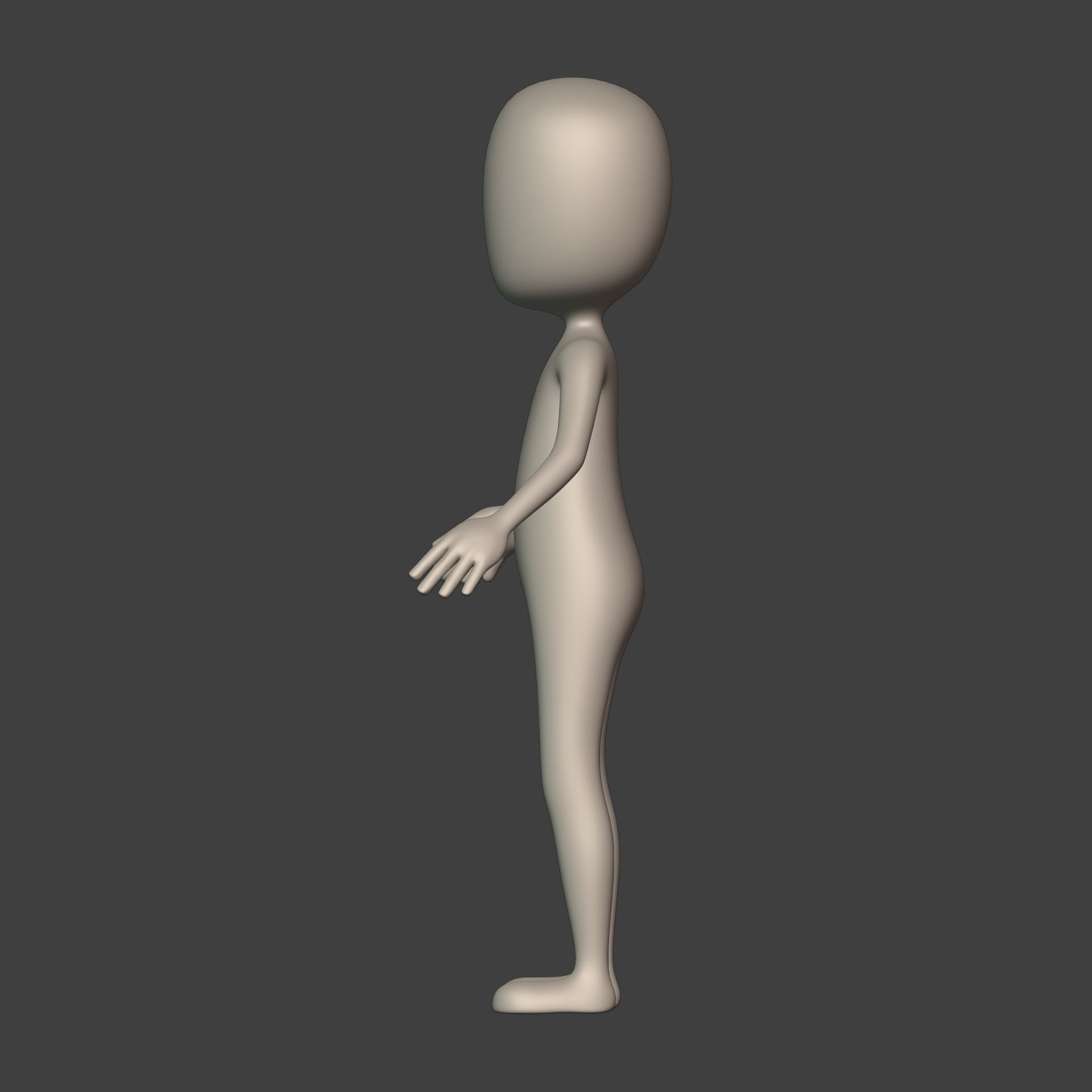 Cartoon Man - Stickman with High Quality IK and FK Rig Low-poly 3D model_11